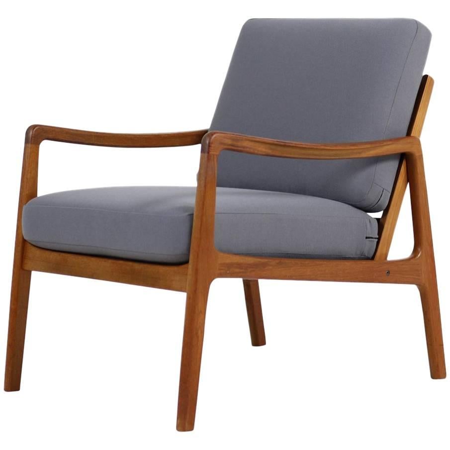 1960s Ole Wanscher Teak Easy Lounge Chair Mod. 109 France & Son Danish Modern For Sale
