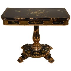 Antique Superb William IV Japanned Card Table