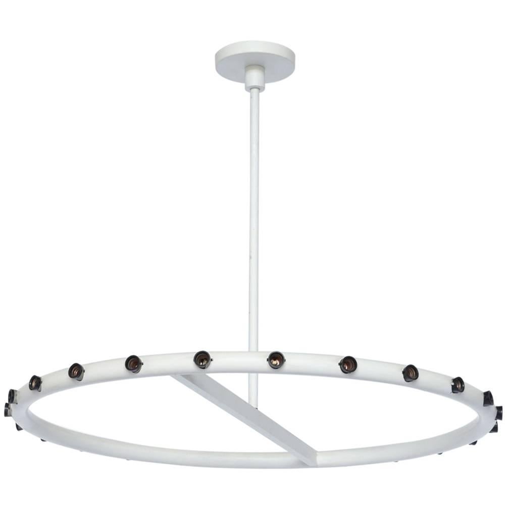 20th Century Twenty-Four-Bulb Hoop Ceiling Lamp/Chandelier by Alvin Lustig For Sale