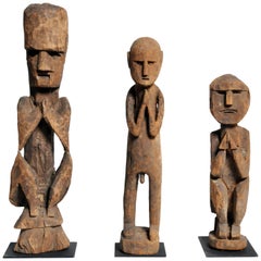 Vintage Naga Wooden Sculptures