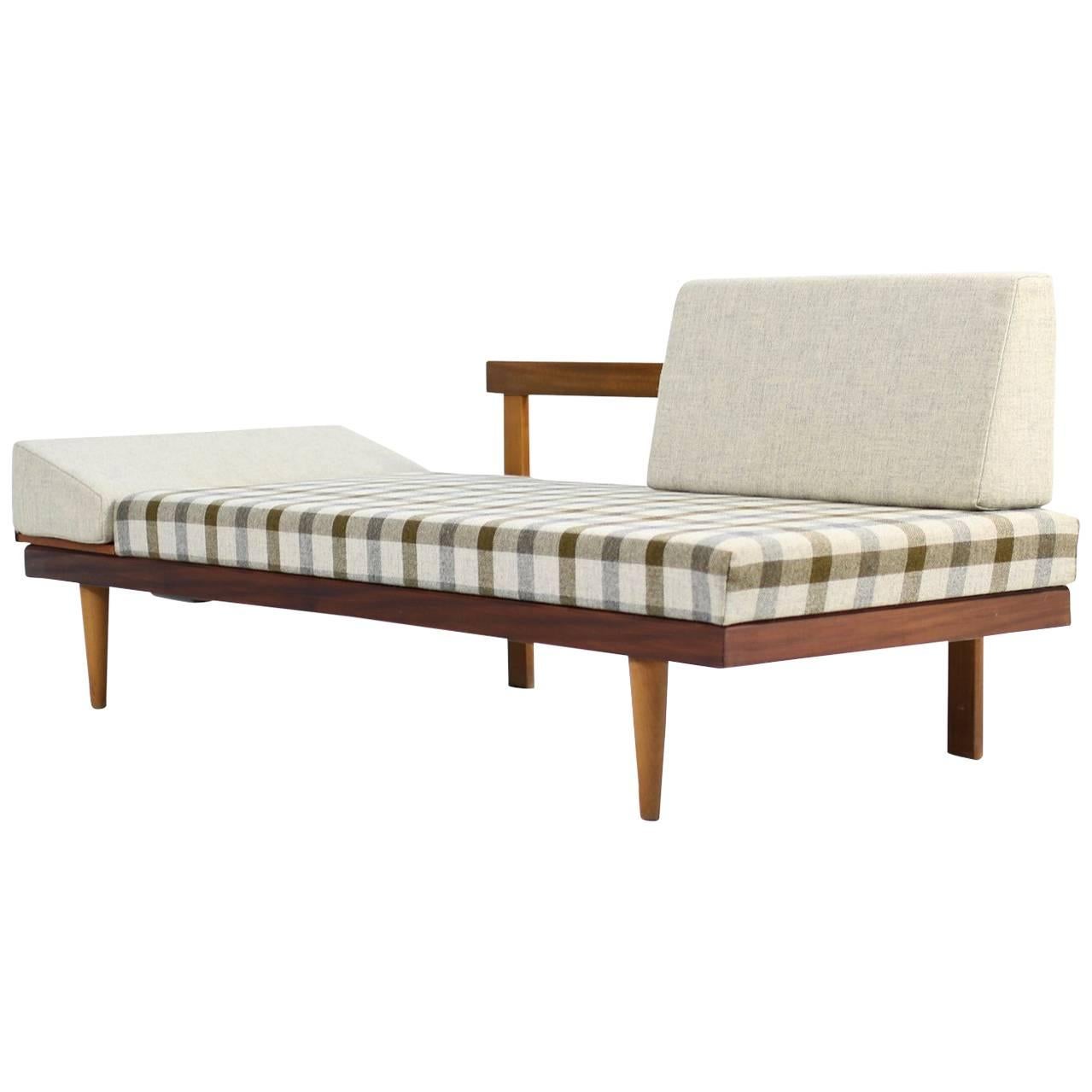 1950s Norwegian Teak & Beechwood Extendable Daybed Svane Møbler Norway Sofa #1