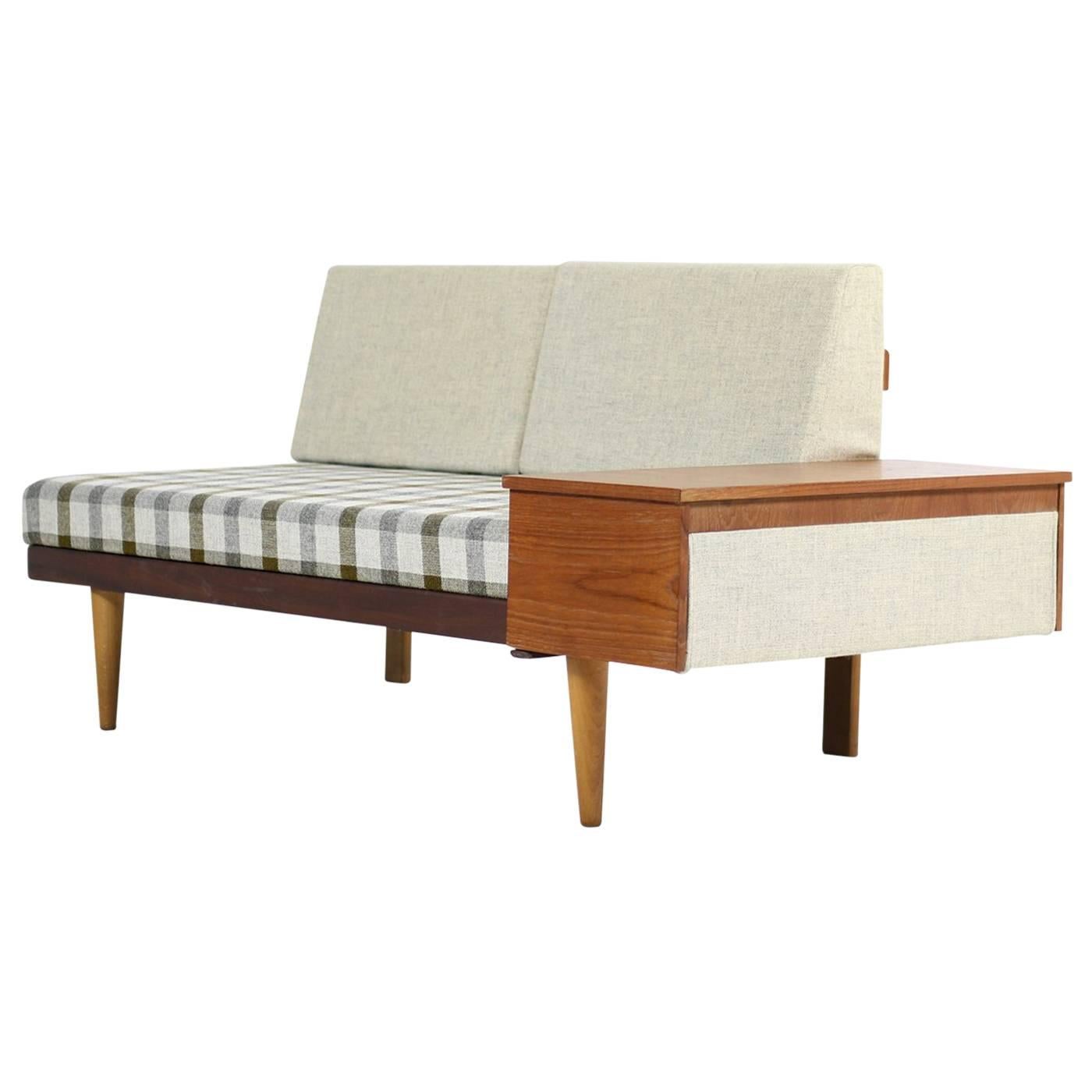 1950s Norwegian Teak & Beechwood Extendable Daybed Svane Møbler Norway Sofa #2