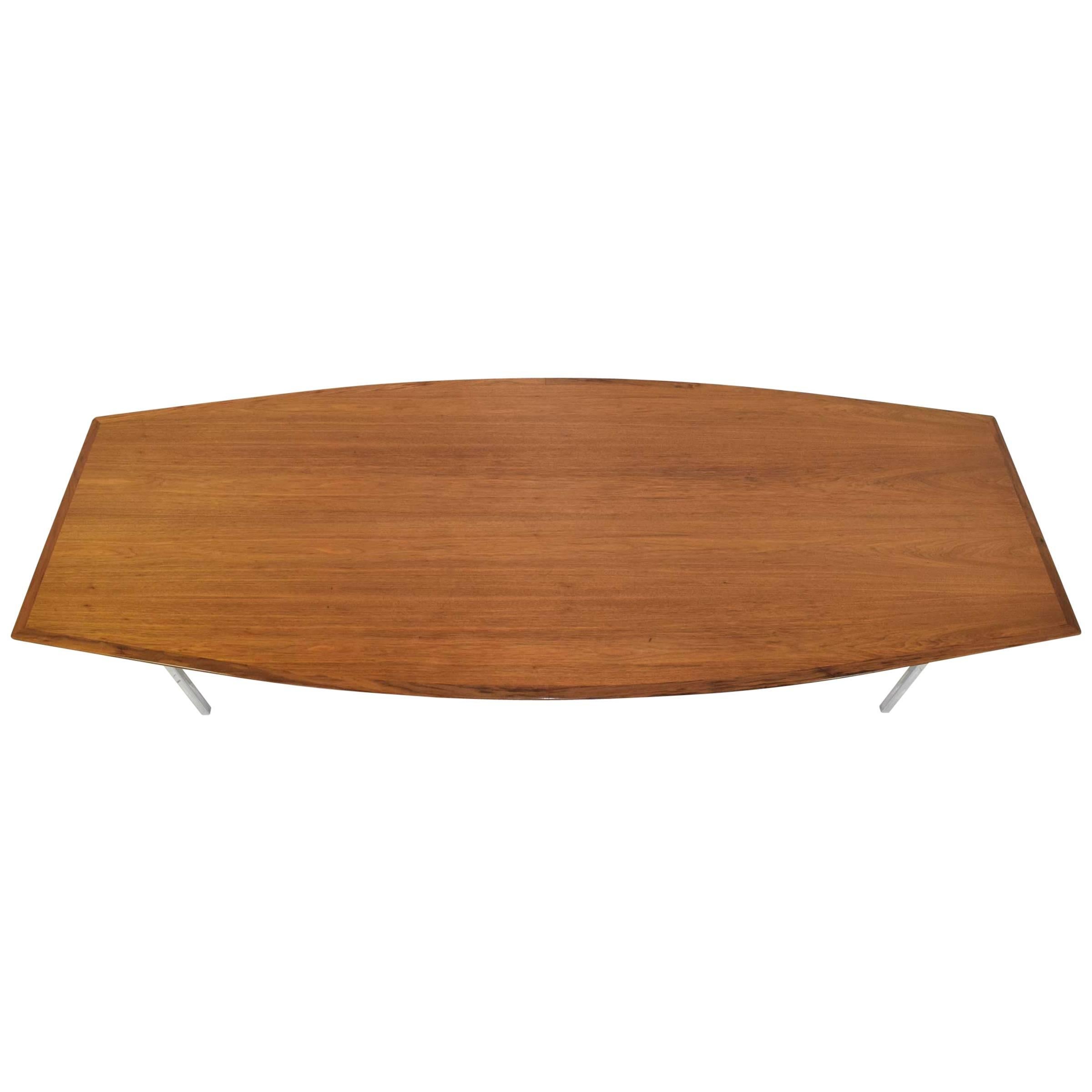 Florence Knoll Boat Shaped Table in Maple