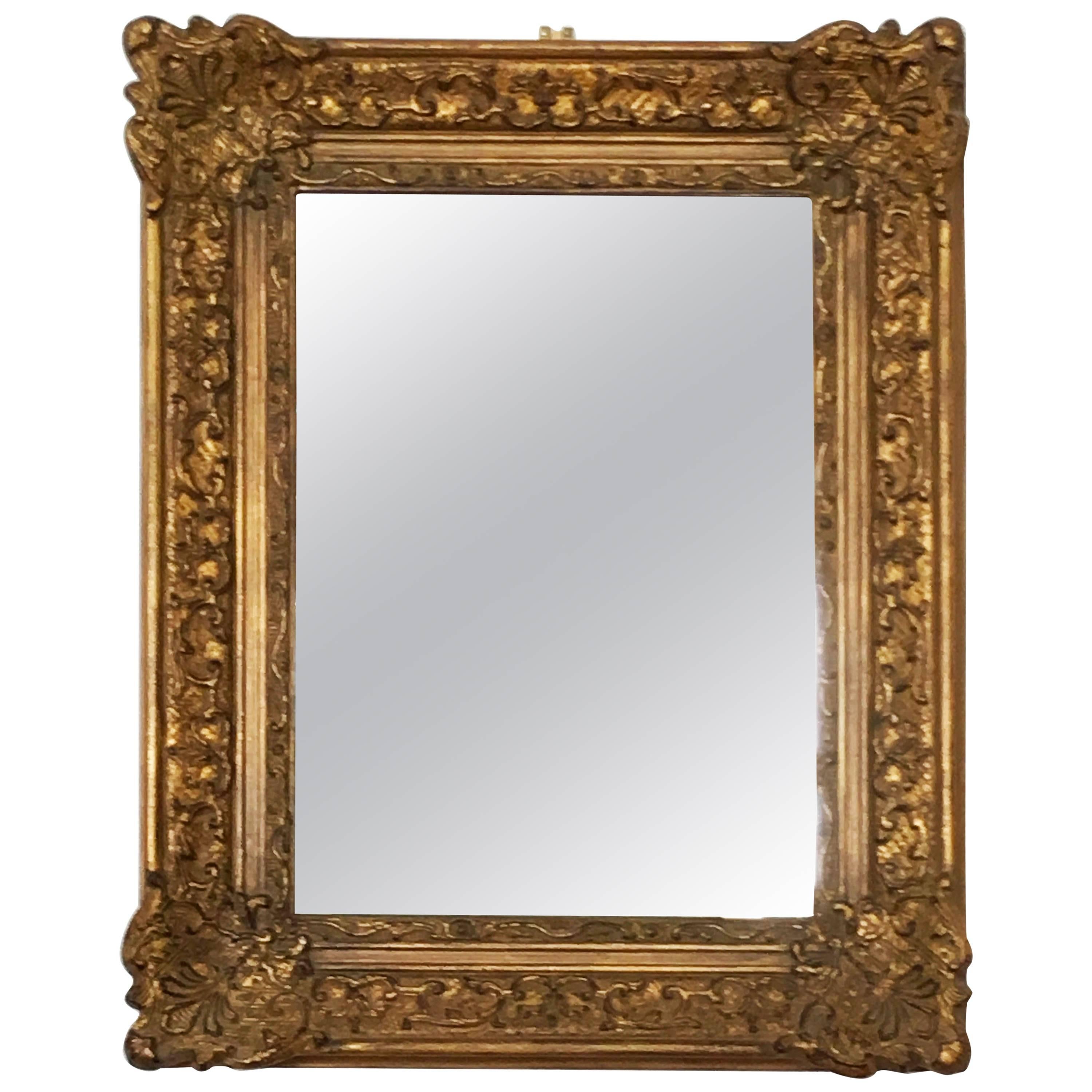 Early 20th Century Baroque Style, Century Style Giltwood Carved Mirror For Sale