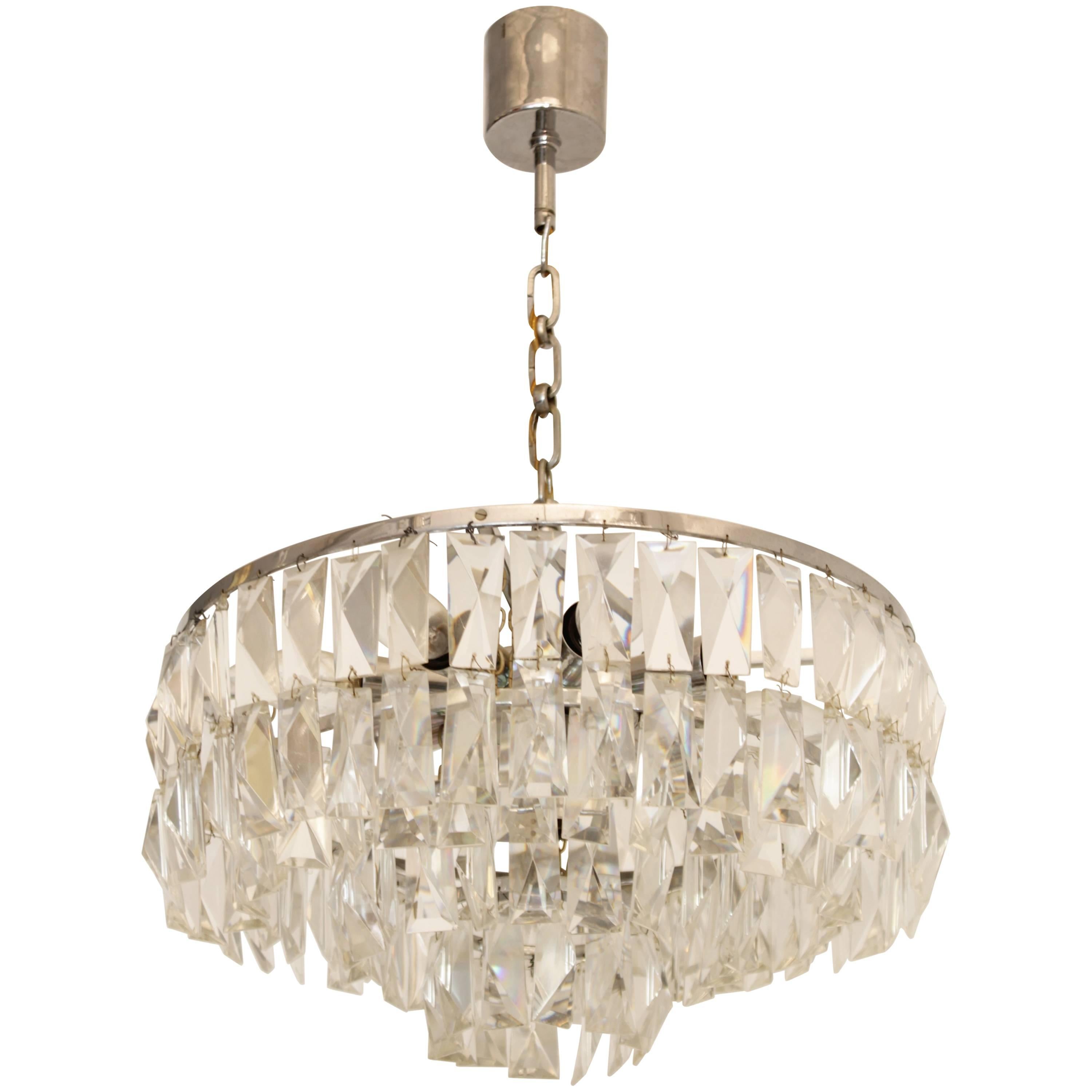 Pair of Bakalowits and Sohne Crystal Chandelier