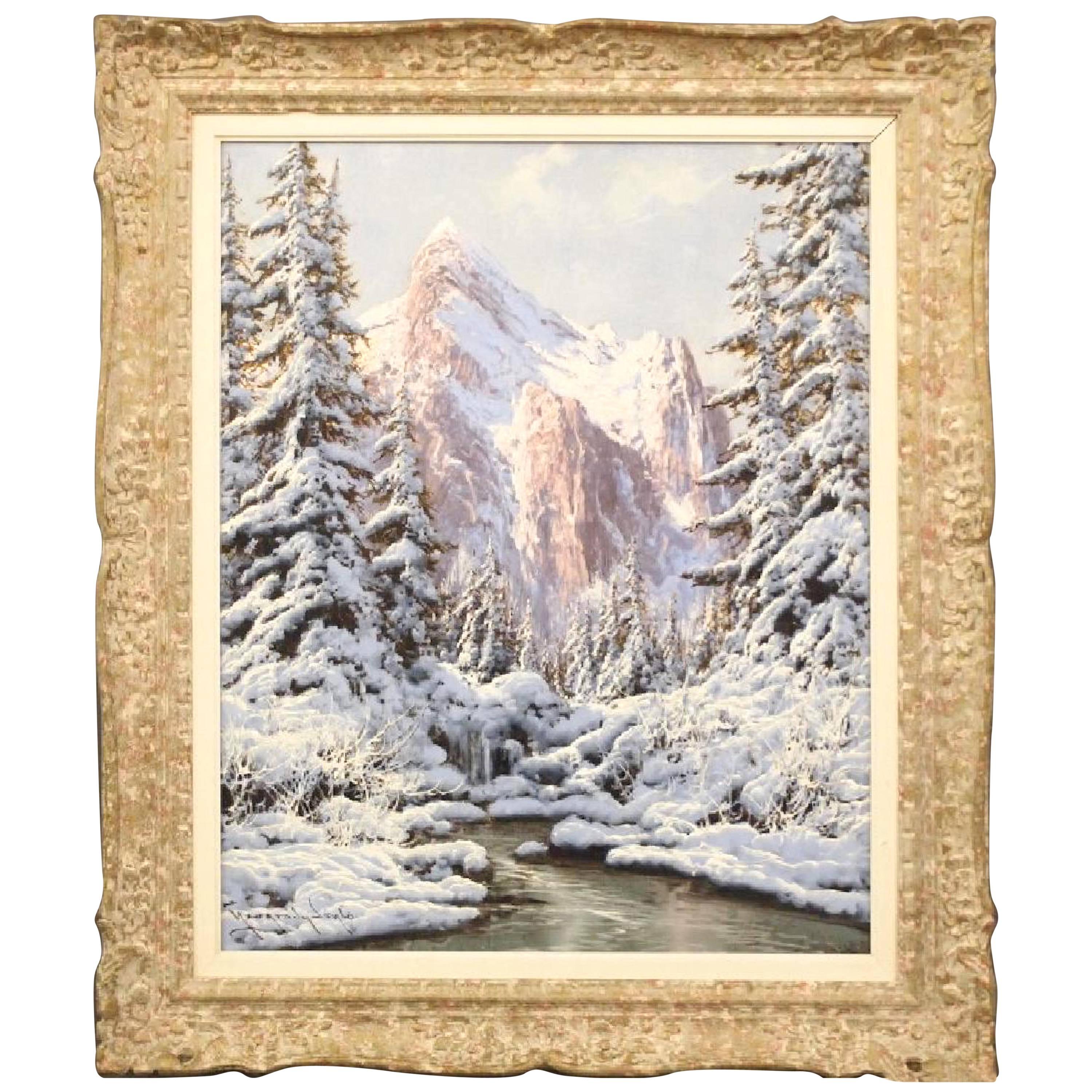 "Winter in the Alps" Painting by Lazlo Neogrady