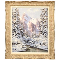 "Hiver dans les Alpes" Peinture de Lazlo Neogrady