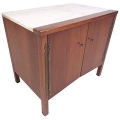 Vintage Modern Marble-Top End Table by Drexel