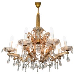 20th Century Maria Theresia Style Cut Crystal Chandelier