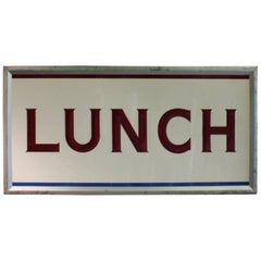 1950s Embossed Metal Lunch Sign