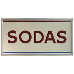 Vintage 1950s Embossed Soda Metal Sign