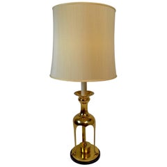 Retro Asian Modern Brass Lamp Attributed to Chapman