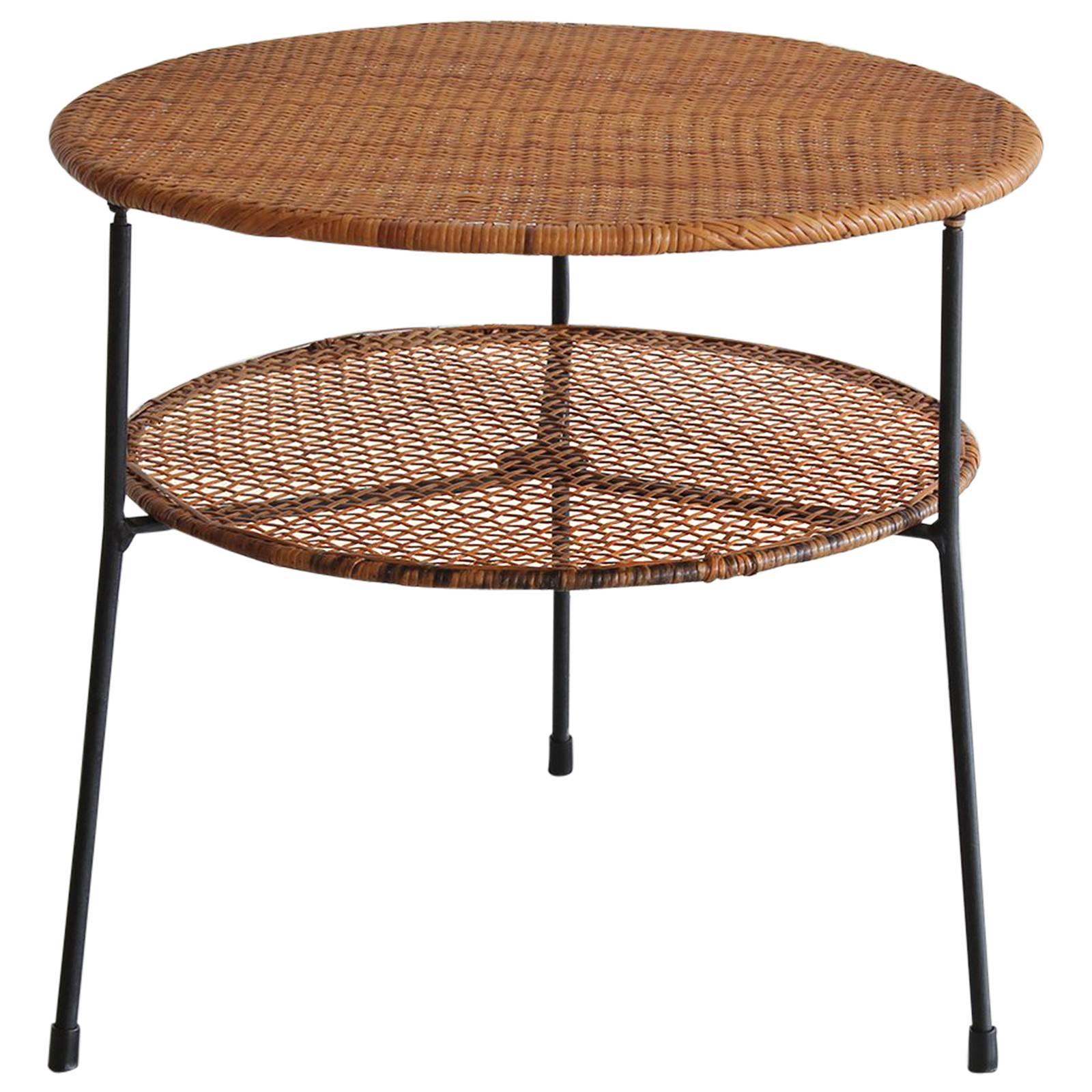 Danny Ho Fong Rattan and Iron Table