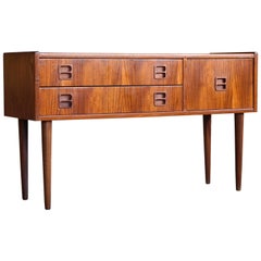 Kai Kristiansen Low Console or Chest of Drawers in Teak Danish Midcentury