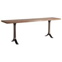 Table console ancienne en bois de feuillus sur base en sable par P. Tendercool