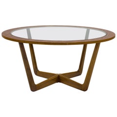 Beithcraft Teak Circular Midcentury Coffee Table