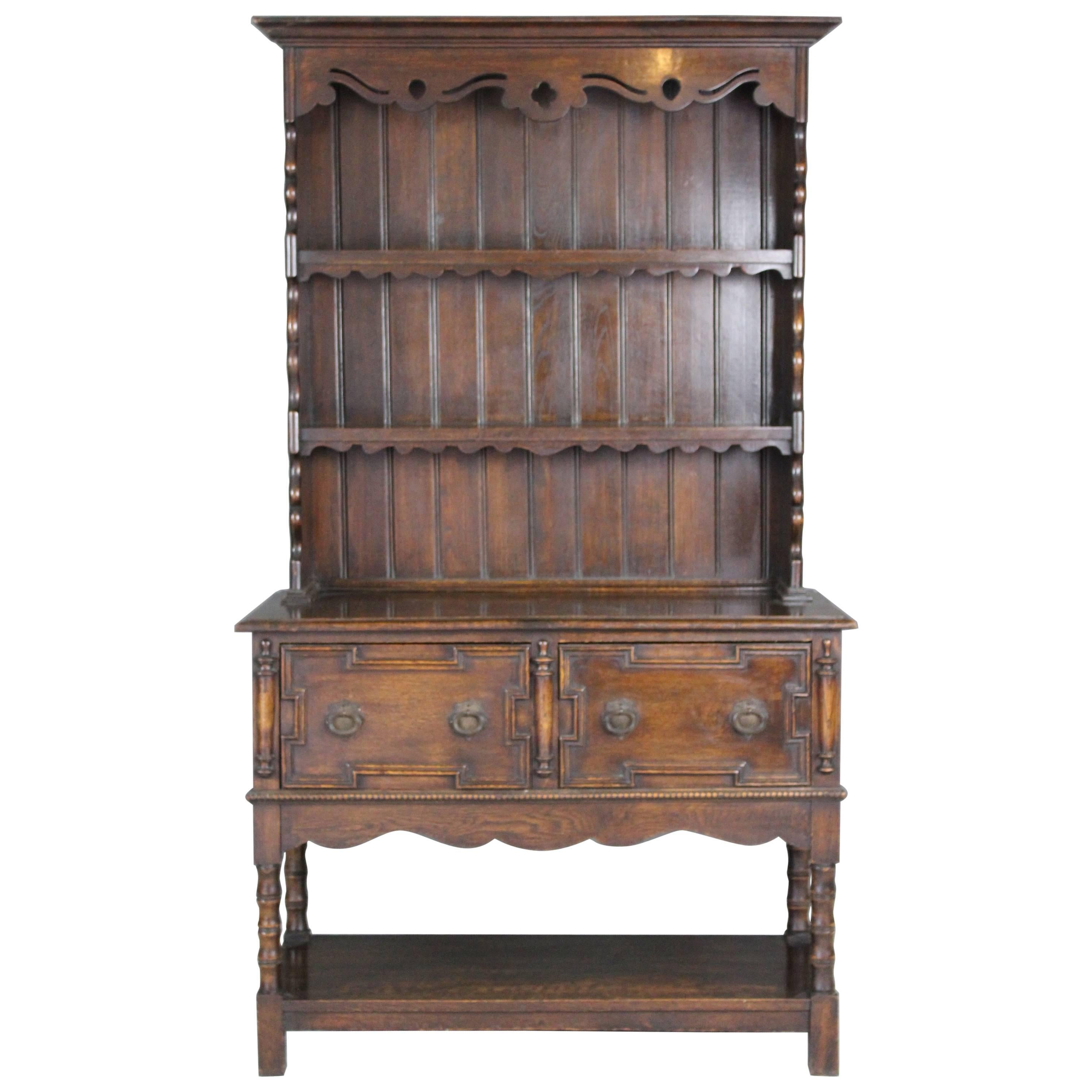 Early 20th Century Dark Oak Dresser For Sale at 1stDibs