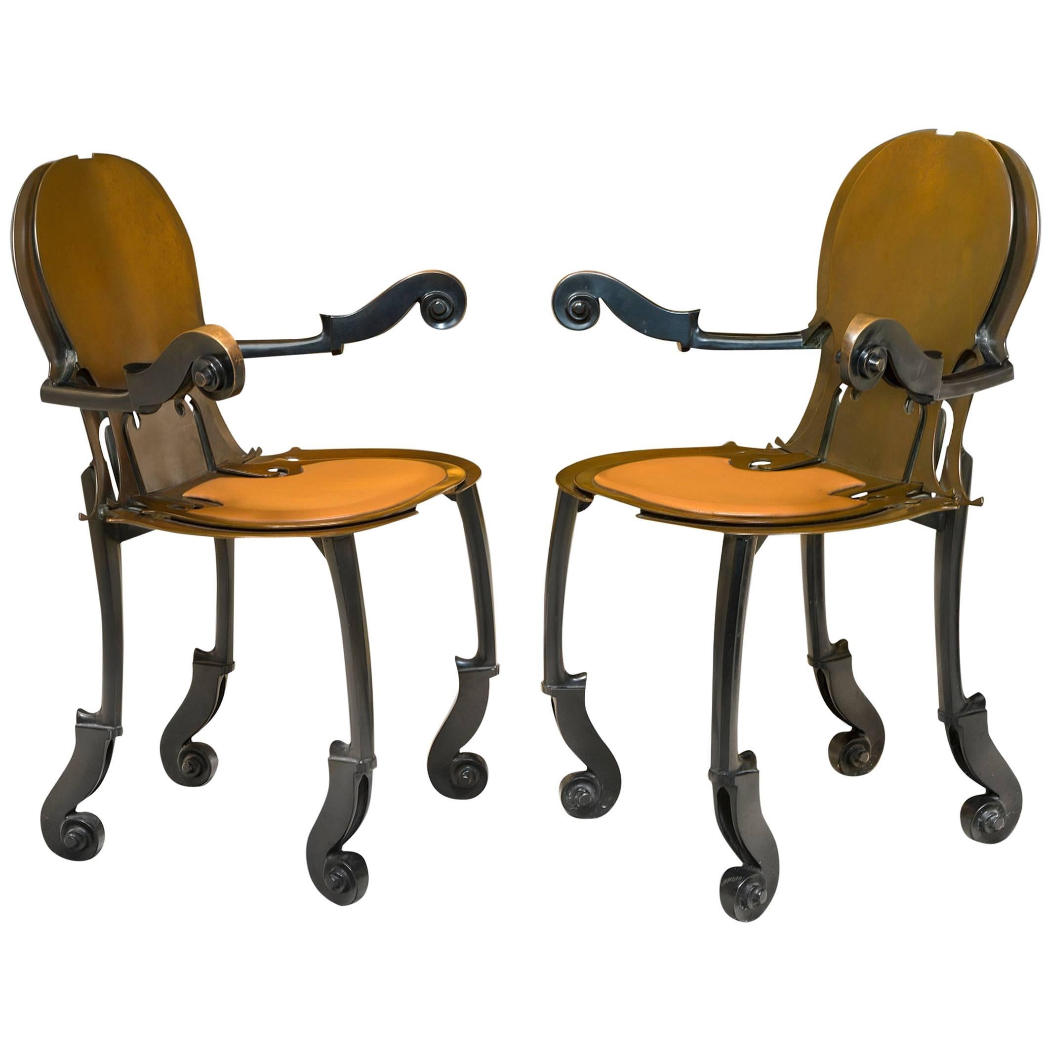 Pair of Armchairs, Signed Arman