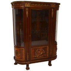 Antique French Ormolu-Mounted Mahogany Display Cabinet