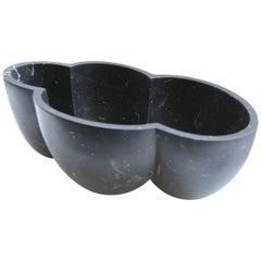 Nube Honed Black Marble Vessel Bowl DLeuci Studio Contemporary Decorative Object