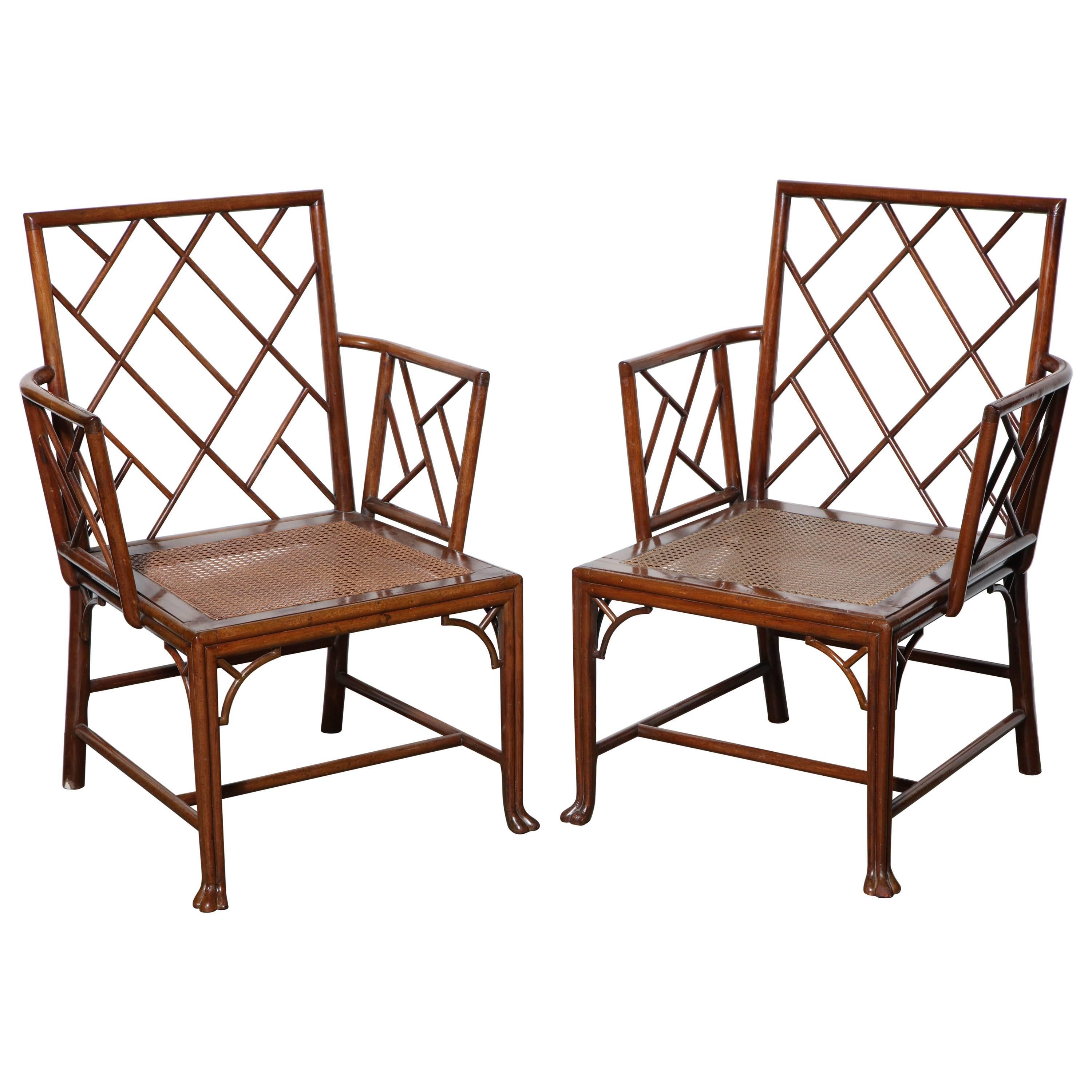 Pair of George III Cockpen Armchairs