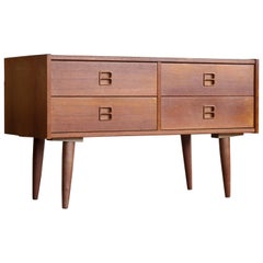 Vintage Kai Kristiansen Small Console or Chest of Drawers in Teak Danish, Midcentury