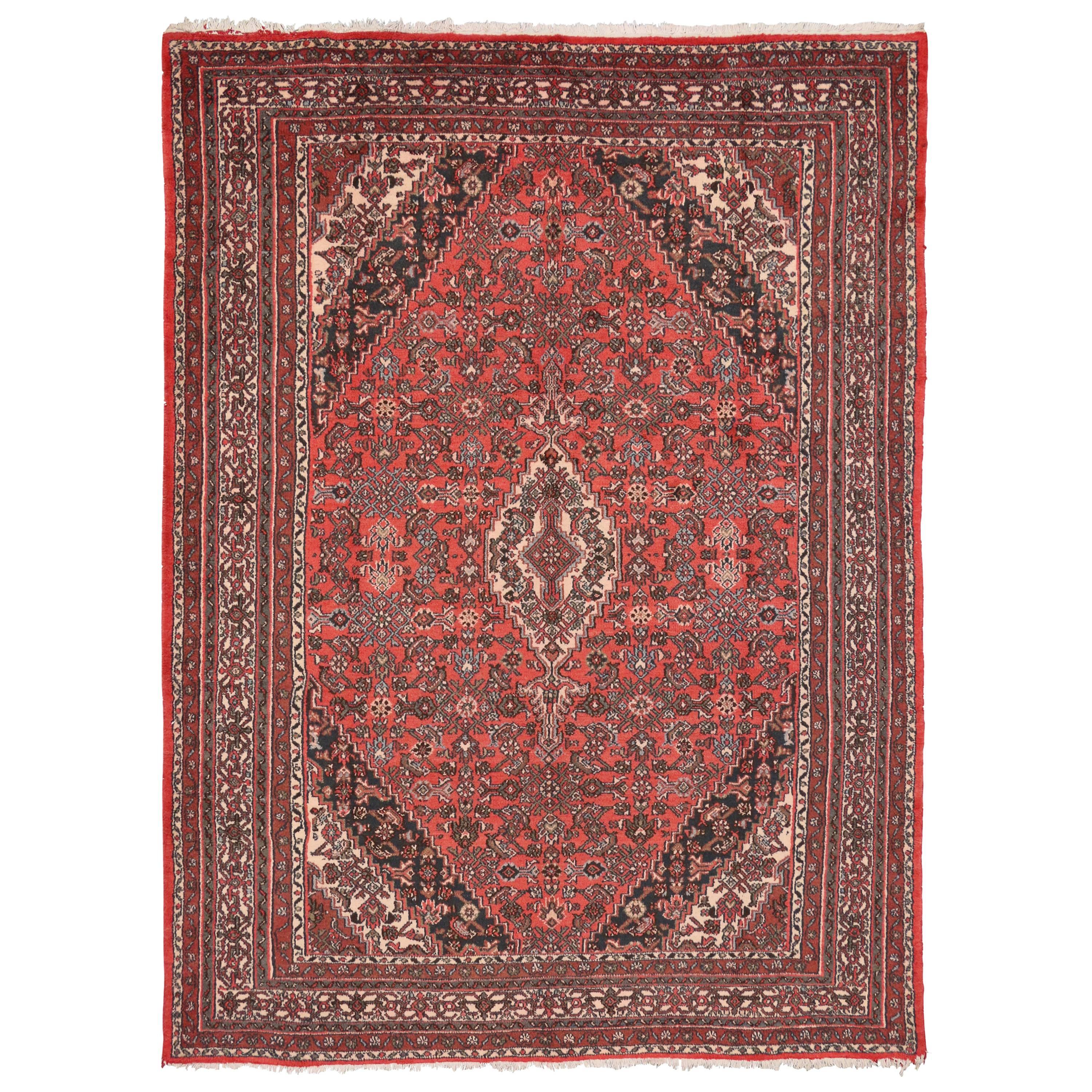 Vintage Hamadan Persian Rug with Traditional Style For Sale