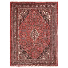 Vintage Hamadan Persian Rug with Traditional Style