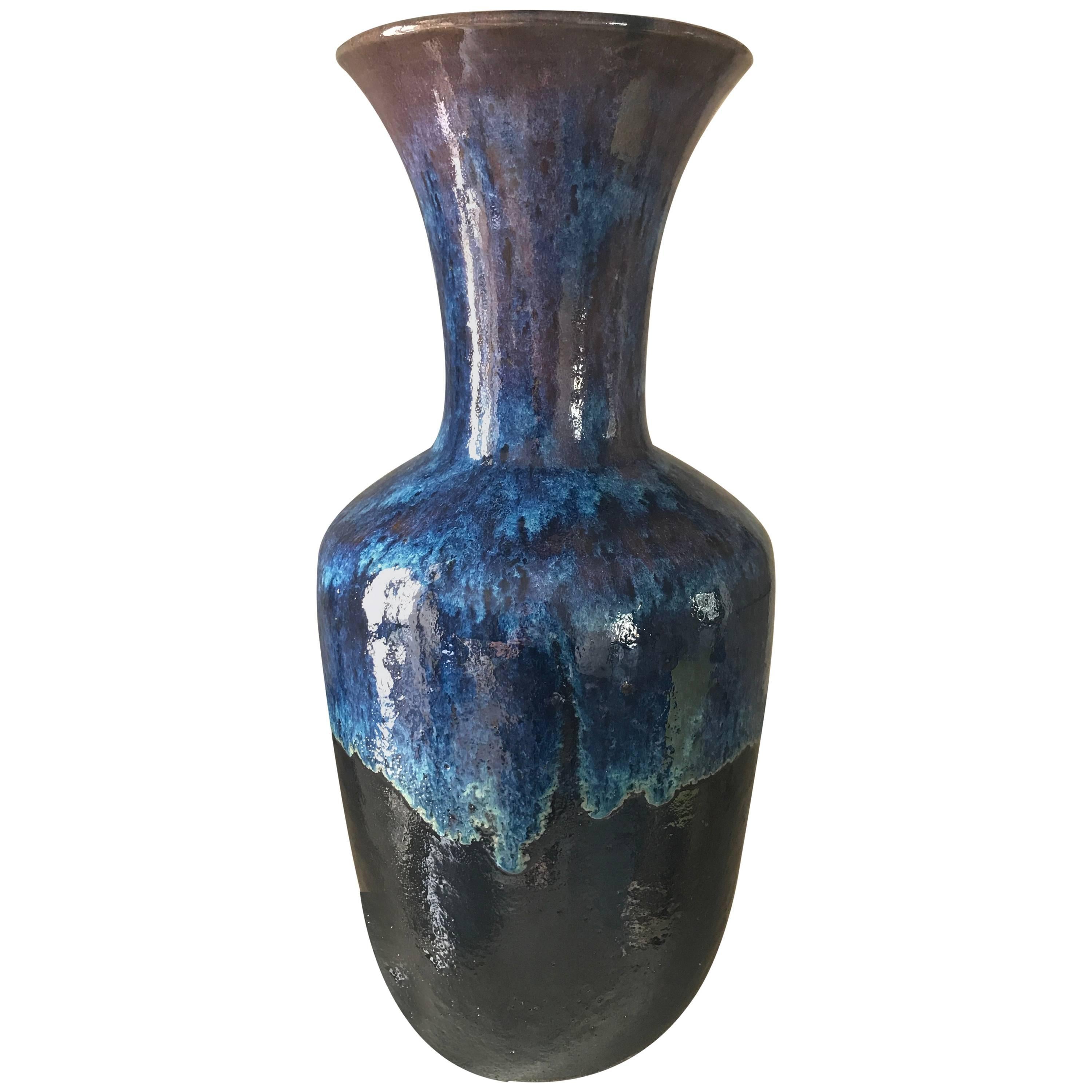 Handmade Modern, Custom Glazed Ceramic Vase #9, Vessel, Decorative Object For Sale