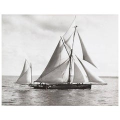 Early Silver Gelatin Photographic Print by Beken of Cowes Ketch Iona