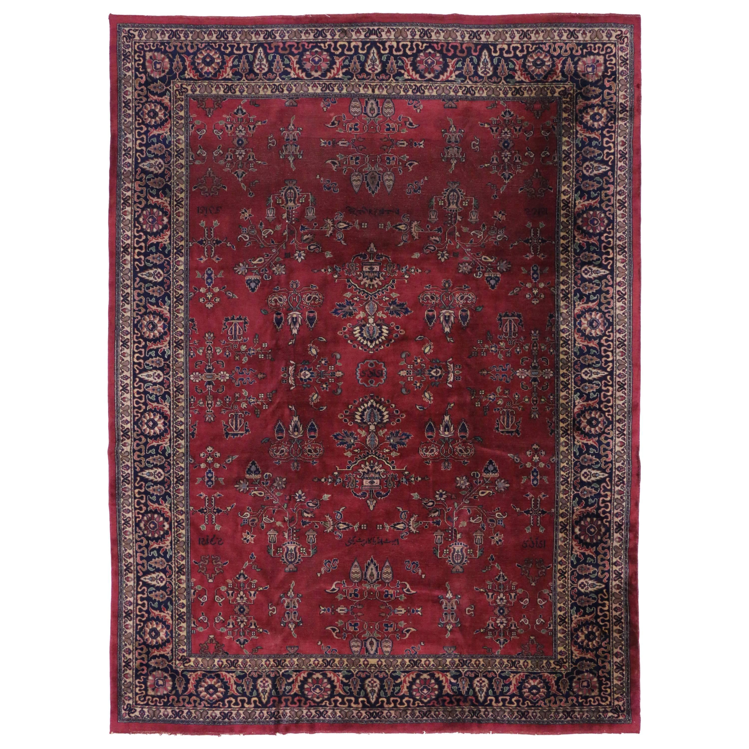 Tapis turc ancien de style victorien Regency avec Sparta