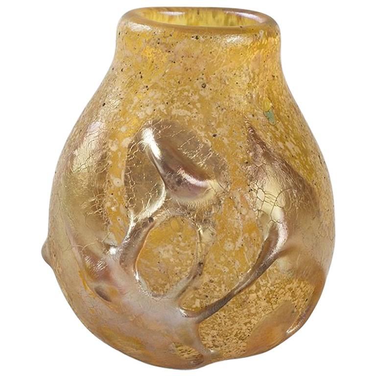 "Cypriote" Glass Gold Vase by Tiffany Studios, New York at 1stDibs