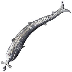 Antique White Metal Articulated Fish