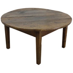 Rustic Antique Round French Cherry Coffee Table