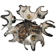 Mazzega midcentury Murano sconce Glass 7 lights Italian , 1960