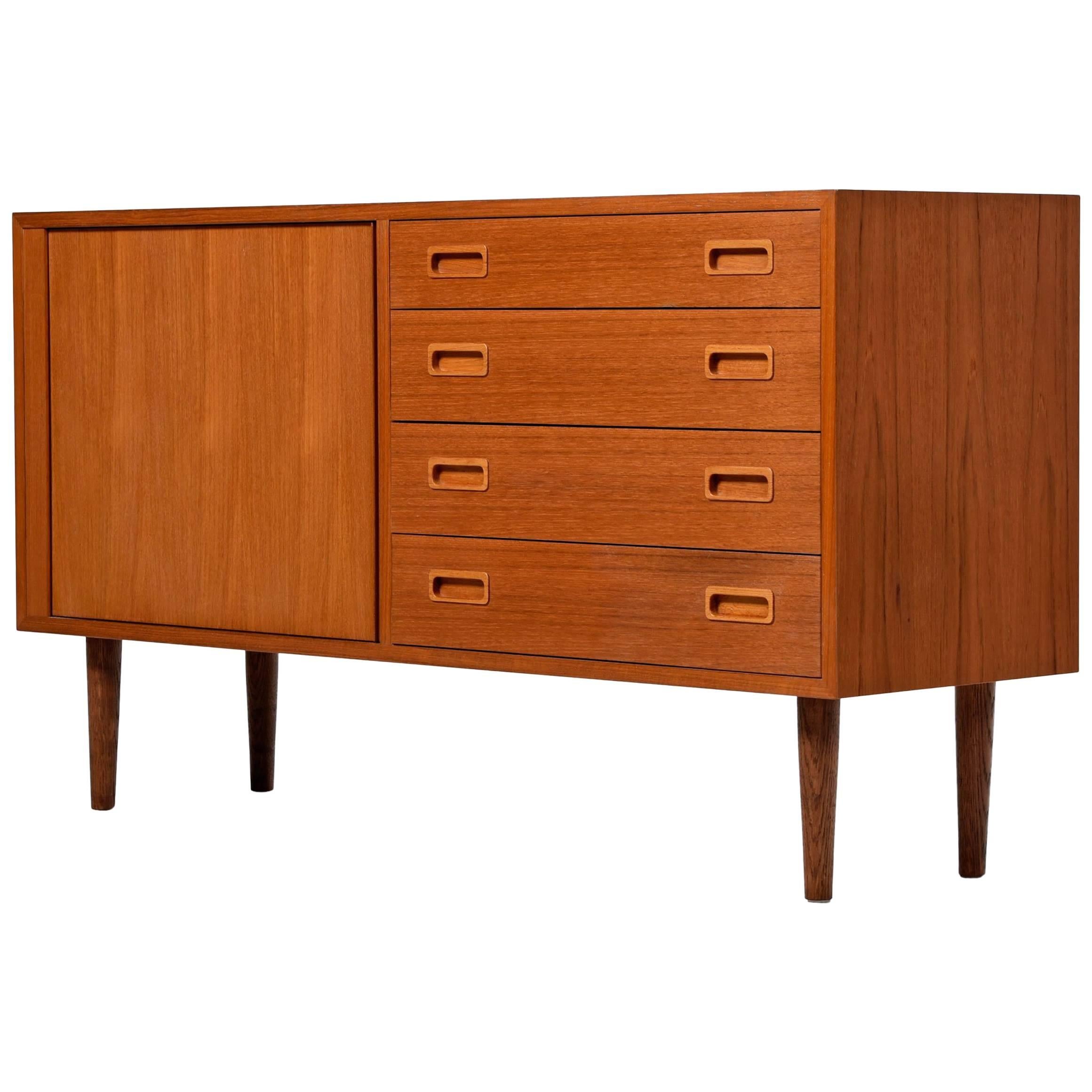 Poul Hundevad Tambour Door Danish Modern Teak Credenza