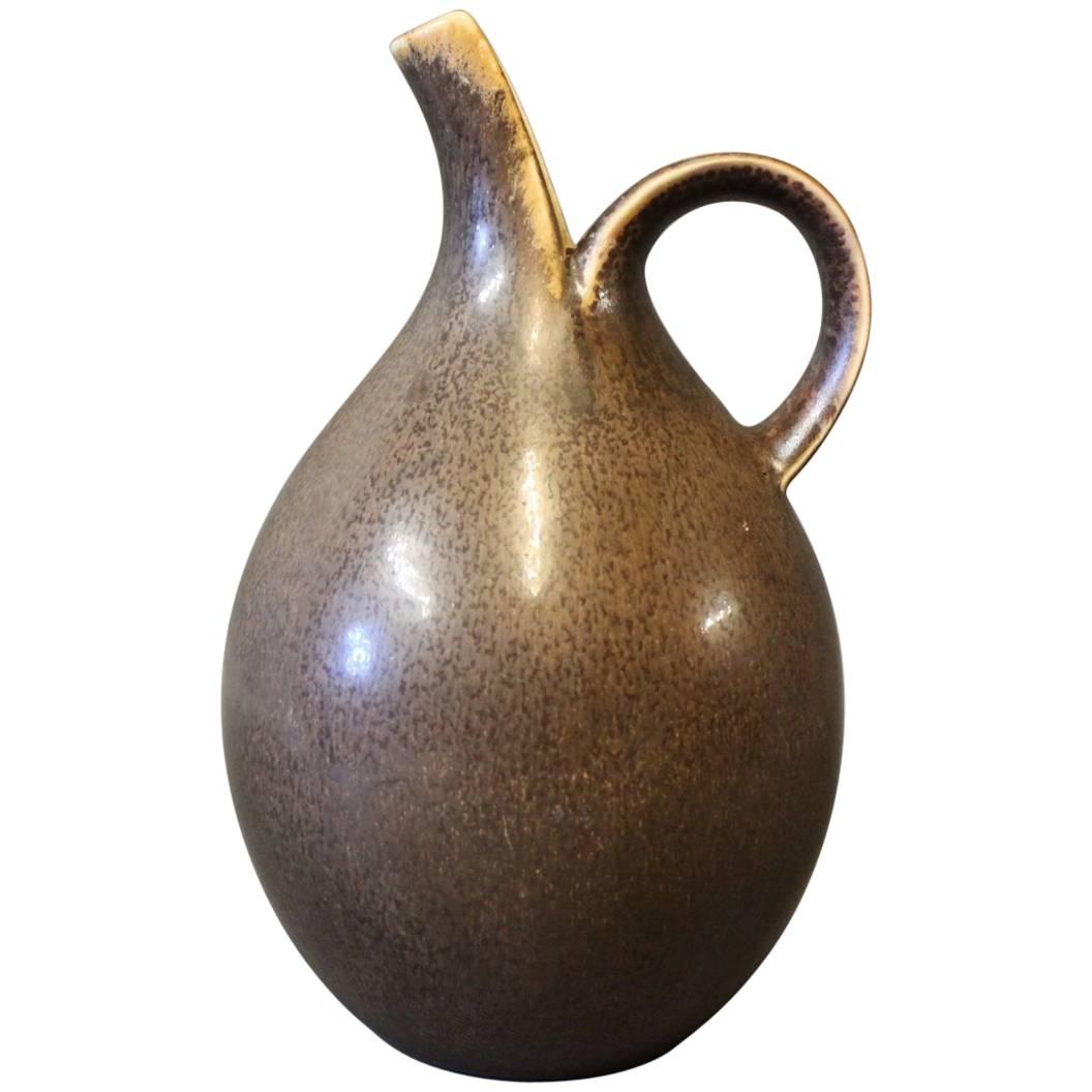 Pitcher with Dark Brown Glaze by Eva Stæhr Nielsen for Saxbo