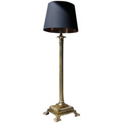 Good Neoclassical Style Brass Telescopic Floor Lamp, circa 1920