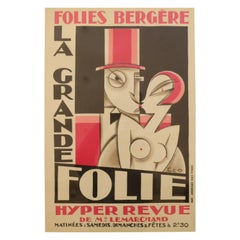 Original and Rare Lithographic Poster by Pico, Art Deco, France, 1920s