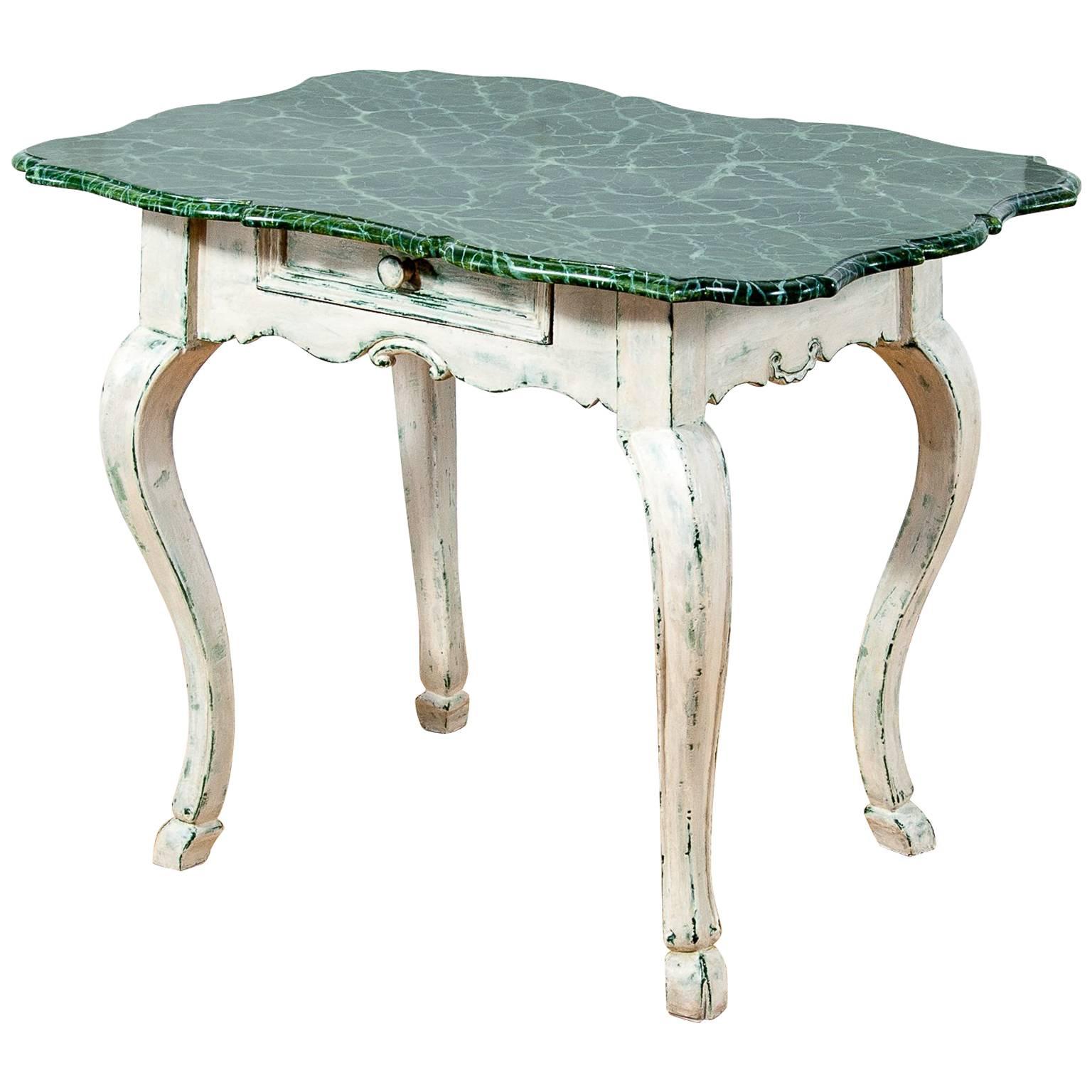 Antique Gustavian Patina Coffee Table Louis XV Baroque Style 19th Century  For Sale