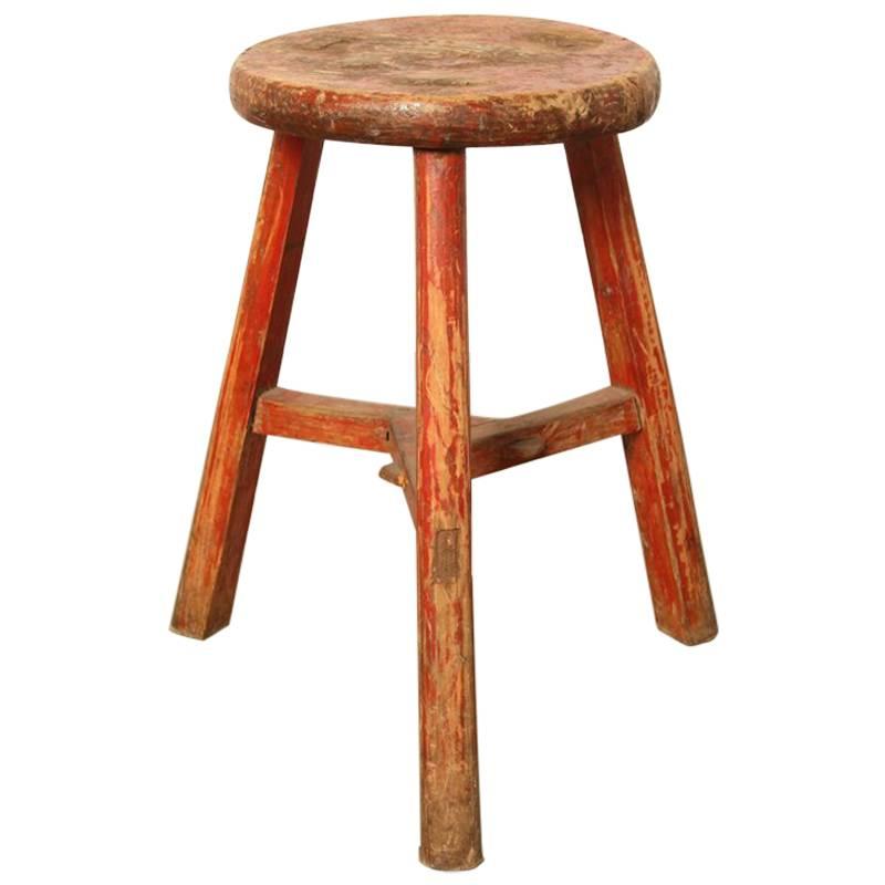 Antique 19th Century Chinese Workers Stool For Sale