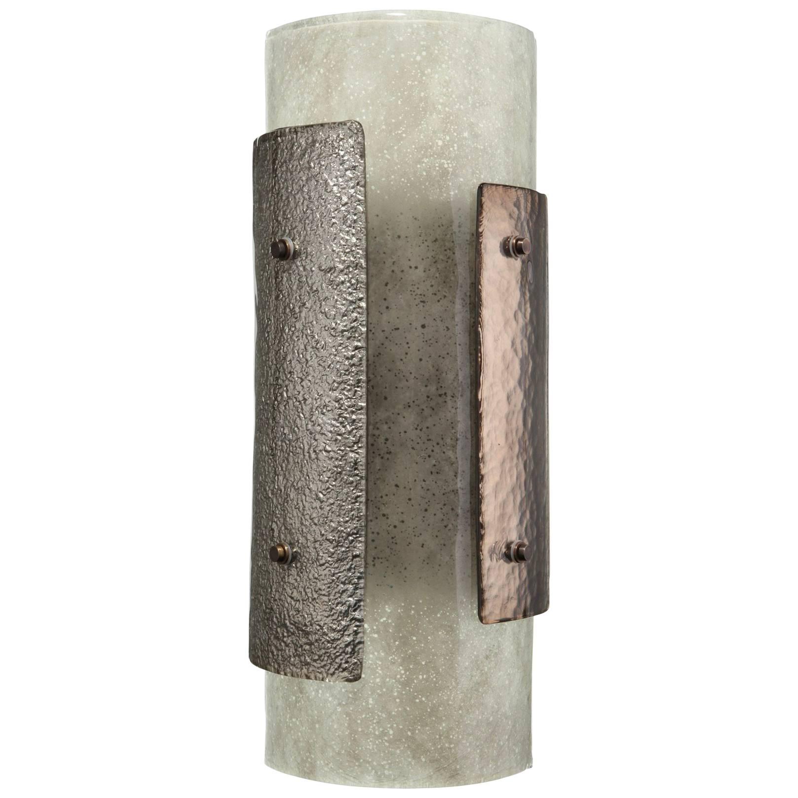 Torcello Wall Sconce in Murano Glass, Inspired by the Brutalist Era For Sale