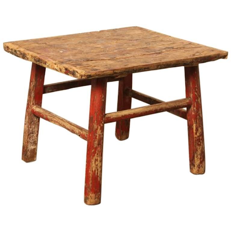 Antique 19th Century Chinese Workers Table or Stool For Sale