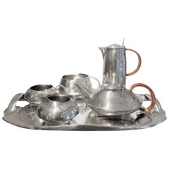 Antique Archibald Knox for Liberty, a 'Tudric' Pewter Tea Service