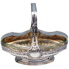 Silver 800 Flower Bowl Jardinière Gilded Inside Binder Wilhelm Germany, 1905