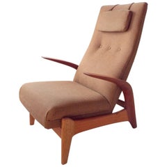 Vintage 1960s Gimson & Slater Rock'n'rest Lounge Chair with Original Twill Upholstery