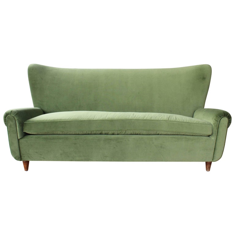 1950s Italian Wing Back Sofa  at 1stdibs