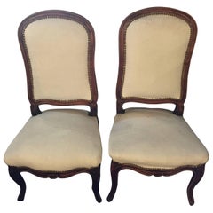 Pair of Louis XV Style Maison Jansen Attributed Boudoir/Slipper or Side Chairs
