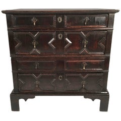 Charles II Carved Oak Chest of Drawers