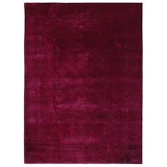Modern Raspberry-Fuchsia Contemporary Rug with Transitional Style
